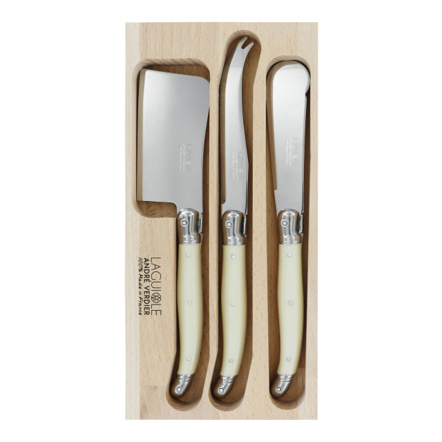 Laguiole by Andre Verdier Cheese Knife Set, Set of 3 - Ivory product shot