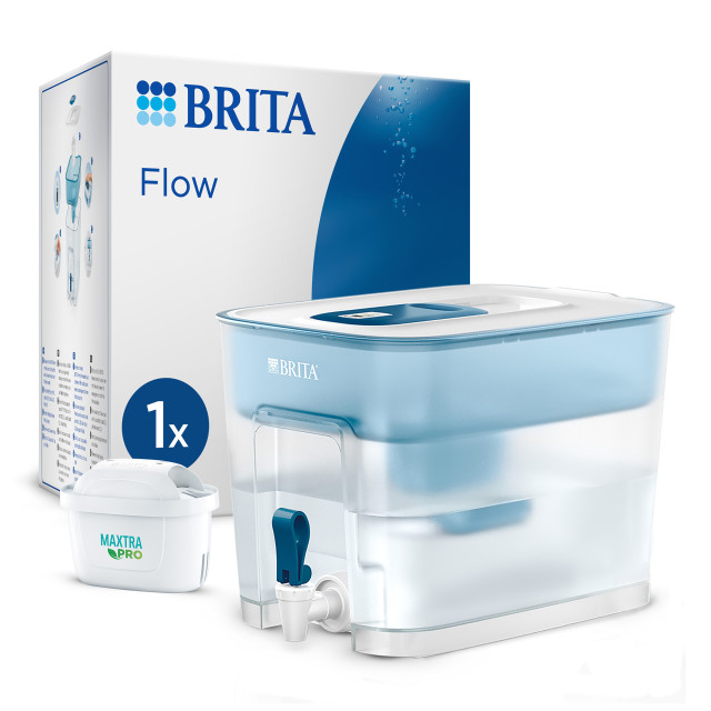 Brita Fill & Enjoy Flow Water Filter Dispenser, 8.2L packaging