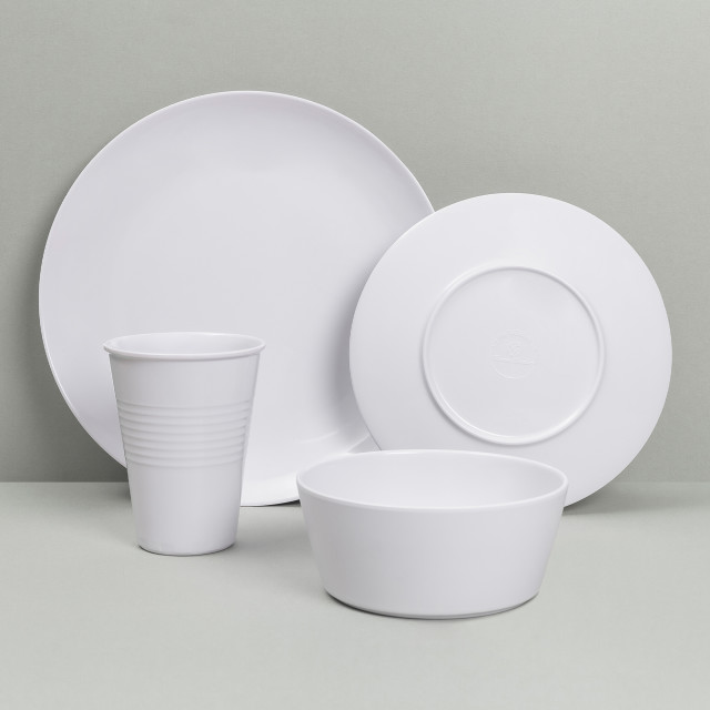 Home Classix Melamine Dinner Plate, 27cm - Coupe set