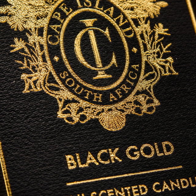 Cape Island Mini Black Gold Candle, 100ml