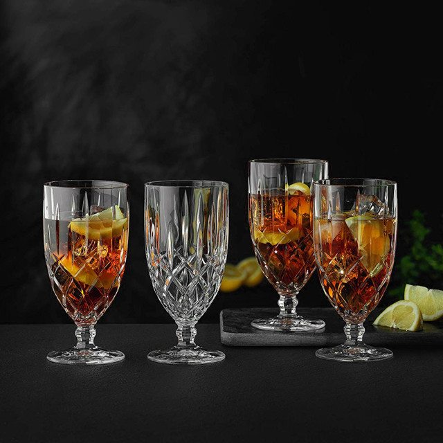 Nachtmann Noblesse Beer and Iced Tea Glasses, Set of 4, with iced tea