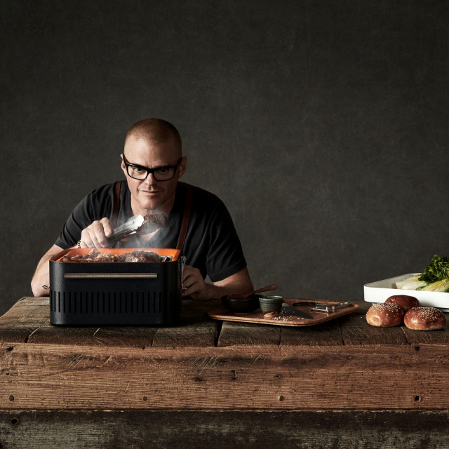 Lifestyle image of Everdure by Heston Blumenthal Cube Charcoal Portable Braai