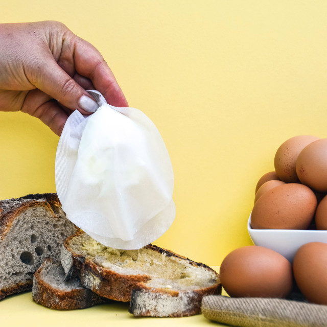 Poachies Egg Poaching Bags, Pack of 20, poached egg on toast