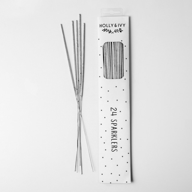 Holly & Ivy Metallic Silver Sparklers