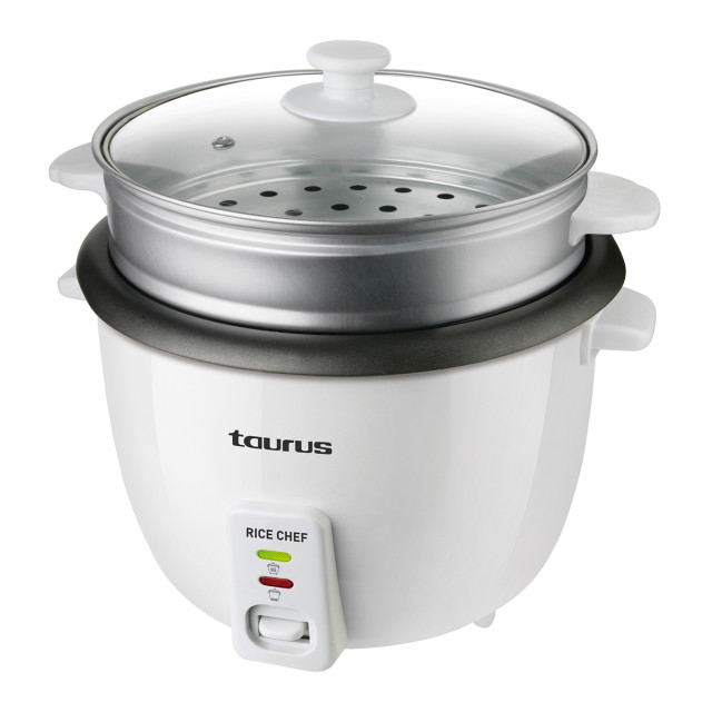 Pack Shot image of Taurus Rice Chef Rice Cooker with Steam Basket, 700W