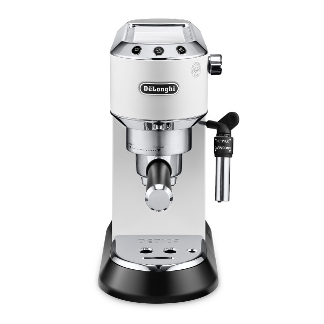 DeLonghi Dedica Pump Manual Espresso Coffee Machine, EC685 - Matte White