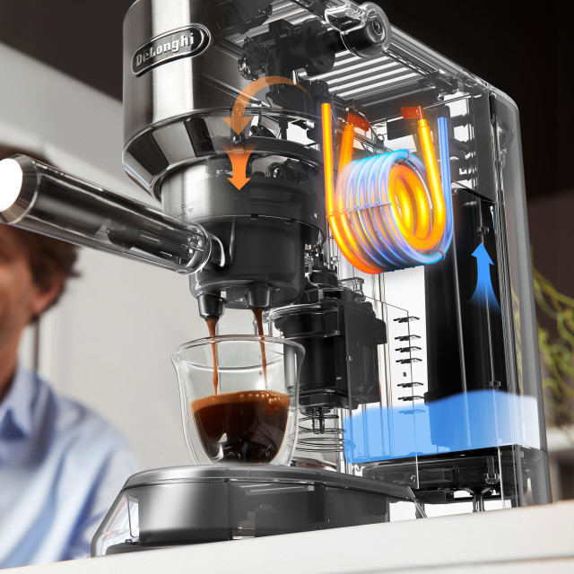Detail image of DeLonghi Dedica Pump Manual Espresso Coffee Machine, EC685