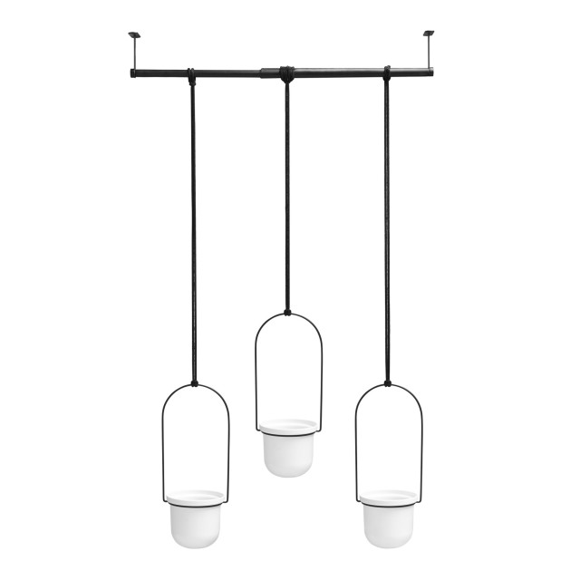 Umbra Triflora Hanging Planter, brass