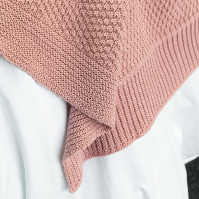 Linen Drawer Harmony Large Pure Cotton Throw - Rose Dust Prouduct In Use