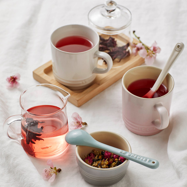 Lifestyle image of Le Creuset Calm Collection Mugs, Set of 4
