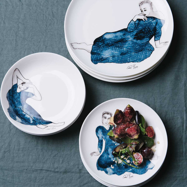 Lifestyle image of Carrol Boyes Enticing Dinner Plates, Set of 4