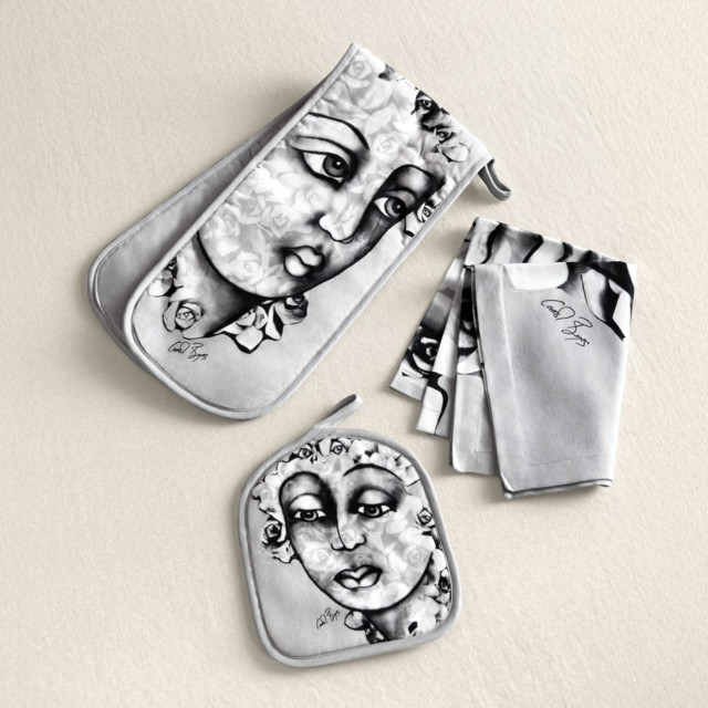 Carrol Boyes Succulent Faces Double Oven Glove
