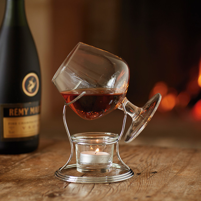 KitchenCraft BarCraft Brandy Glass Warmer Set in use