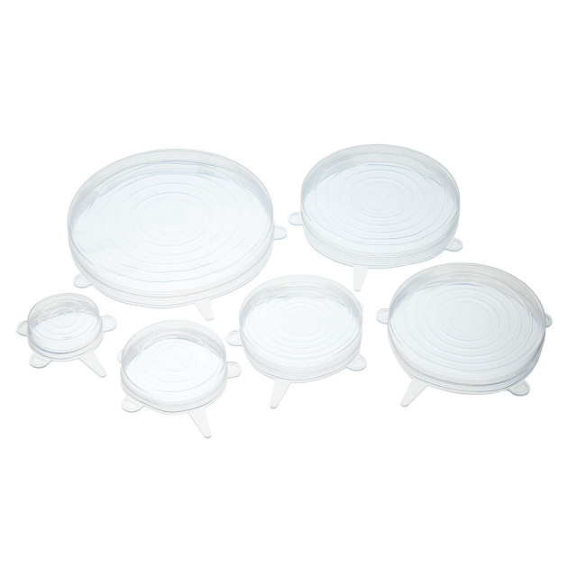 Pack Shot image of KitchenCraft Silicone Lids, Set of 6