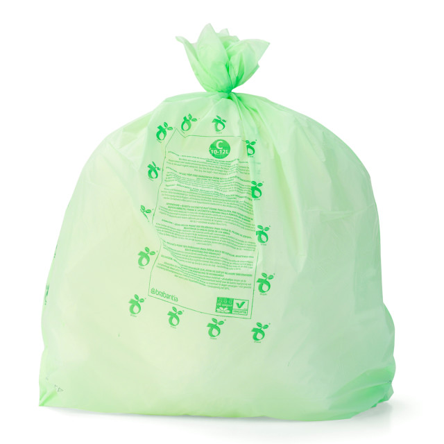 Brabantia Compostable Bin Liners, Pack of 10 - 10L-12L detail