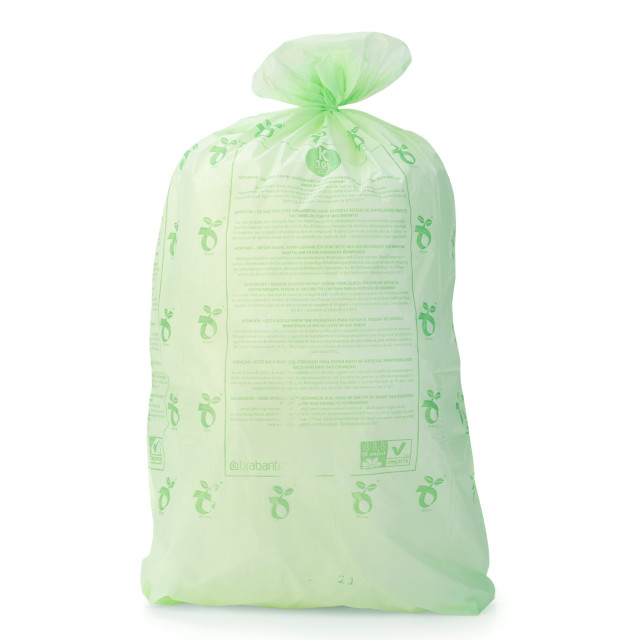 Brabantia Compostable Bin Liners, Pack of 10 - Code K (10L) 