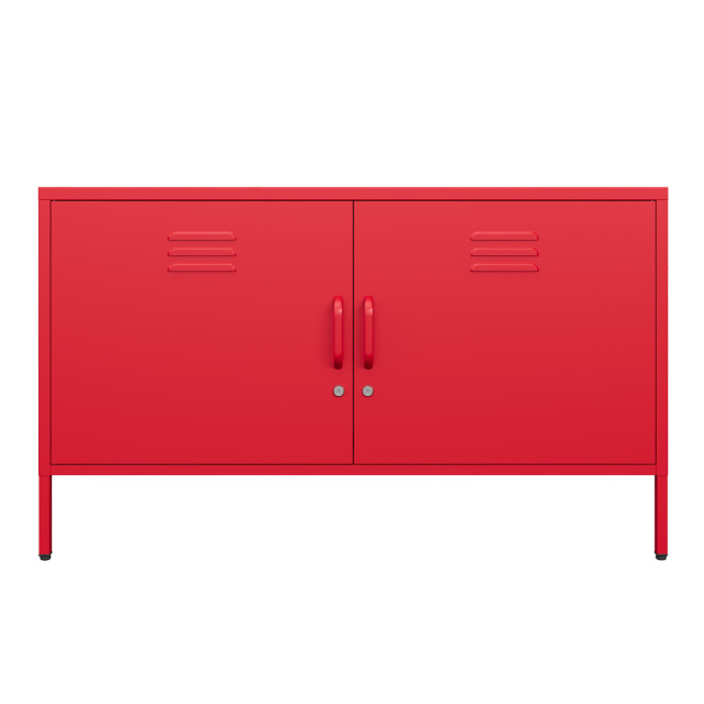 Popstrukt Sugar Cube Media Unit - Red Polka angle