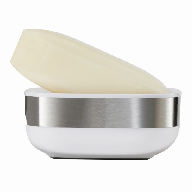Pack Shot image of Joseph Joseph Slim Steel Compact Soap Dish