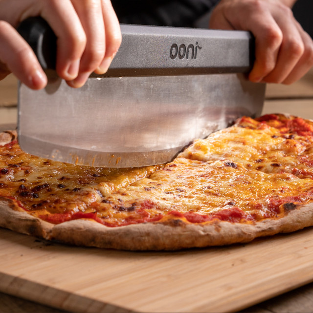 Lifestyle image of Ooni Pizza Cutter Rocker Blade, 38cm