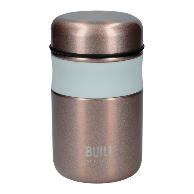 Built Insulated Stainless Steel Food Flask, 473ml - Rose Gold
