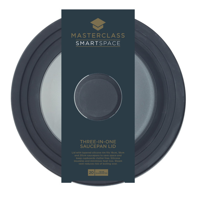 Packaging image of MasterClass Smart Space 3-In-1 Saucepan Lid