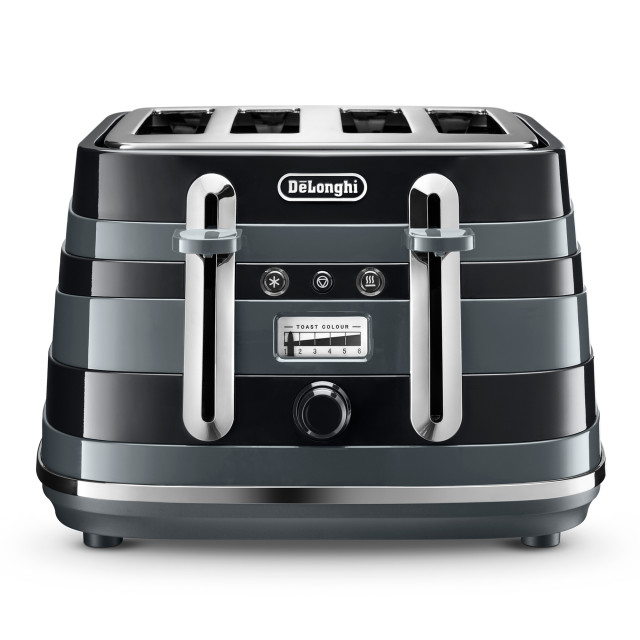 DeLonghi Avvolta Class 4-Slice Toaster, 1800W - Black