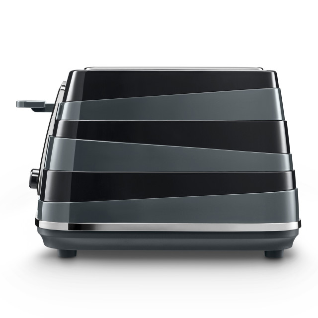 DeLonghi Avvolta Class 4-Slice Toaster, 1800W - Black angle