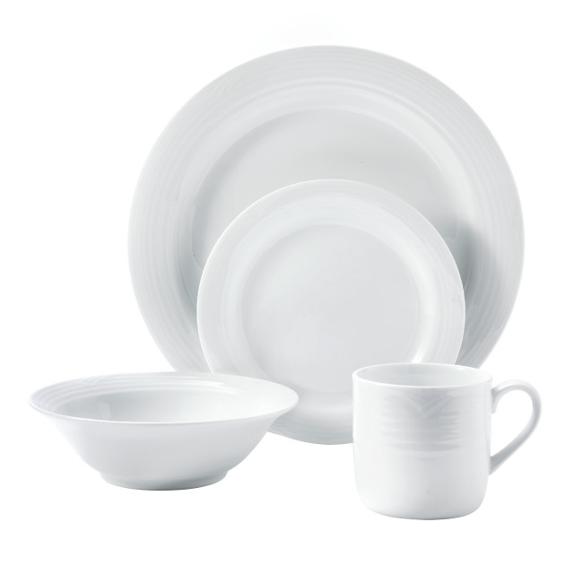 Pack Shot image of Noritake Arctic White Dinner Set, 16-Piece