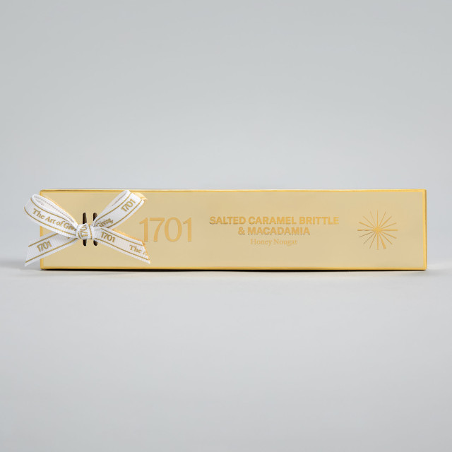 1701 Salted Caramel Brittle & Macadamia Nougat Bar, 100g