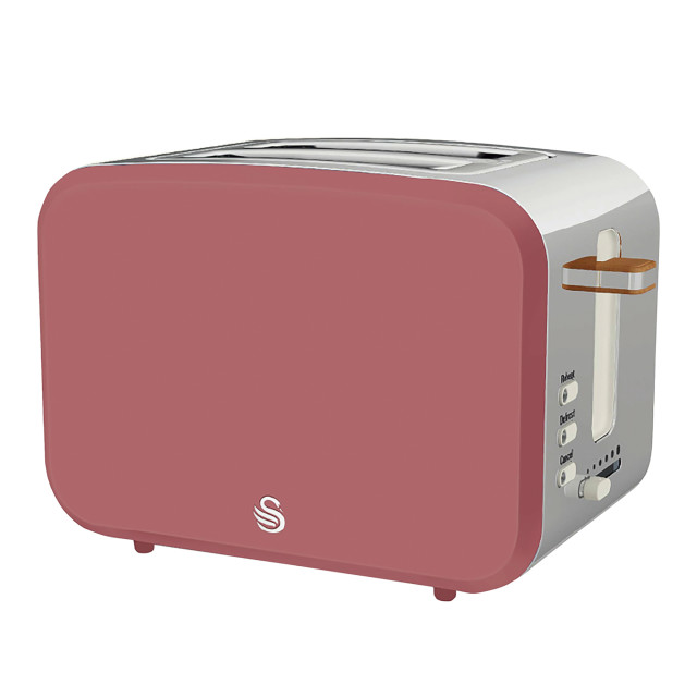 Swan Nordic 2-Slice Toaster, 900W - Fuchsia Rose