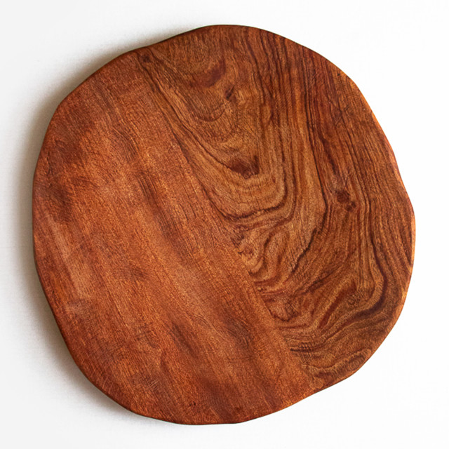 Angle image of Pieter De Jager Rustic Wooden Serving Plate, 29cm