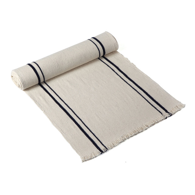 Barrydale Hand Weavers Country Striped Table Runner, 220cm - Navy
