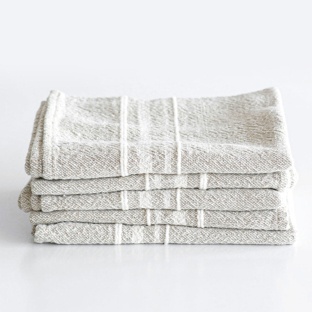 Pack Shot image of Barrydale Hand Weavers Small Contemporary Variegated Striped Towel