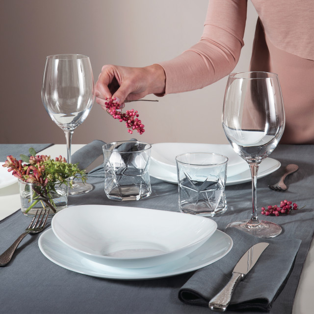 Lifestyle image of Bormioli Rocco Prometeo Tavola Dinner Set, 18-Piece