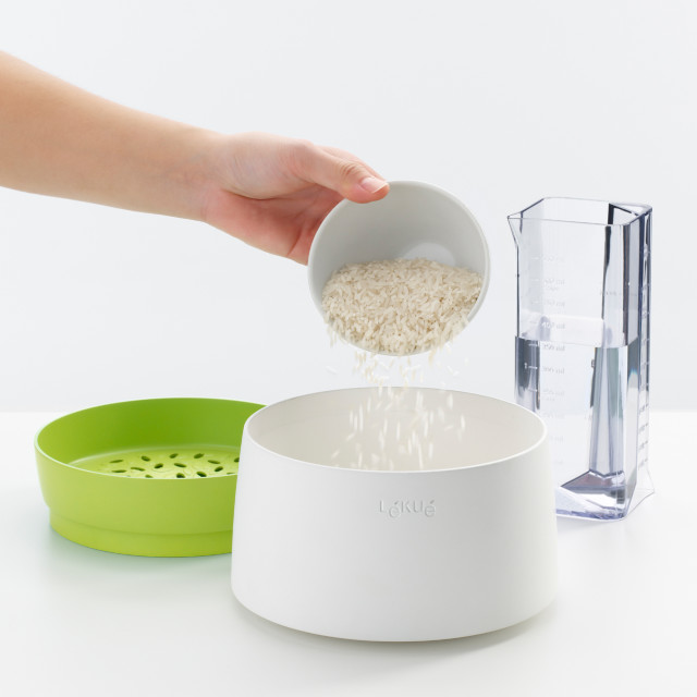 Lifestyle image of Lekue Microwave Quick Rice & Quinoa Cooker