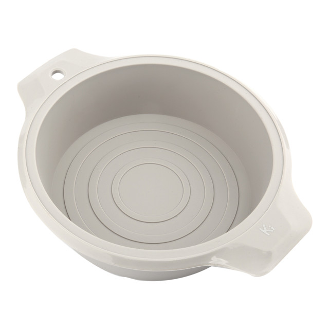 Kitchen Inspire Silicone Round Cake Pan, 1.4L - Rock gray