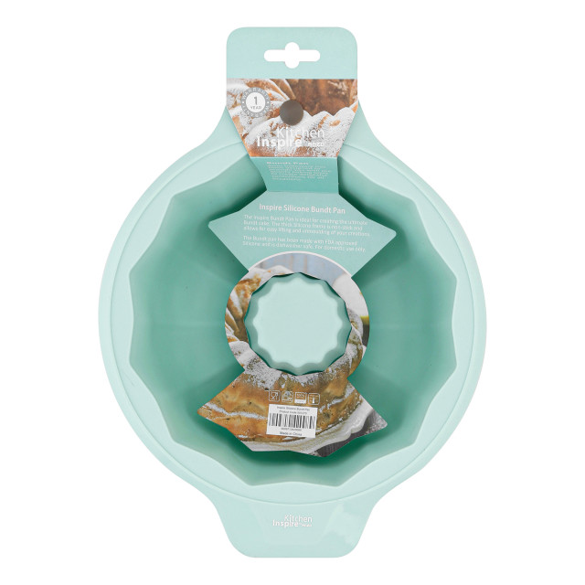 Packaging image of Kitchen Inspire Silicone Fluted Round Cake Pan, 2L