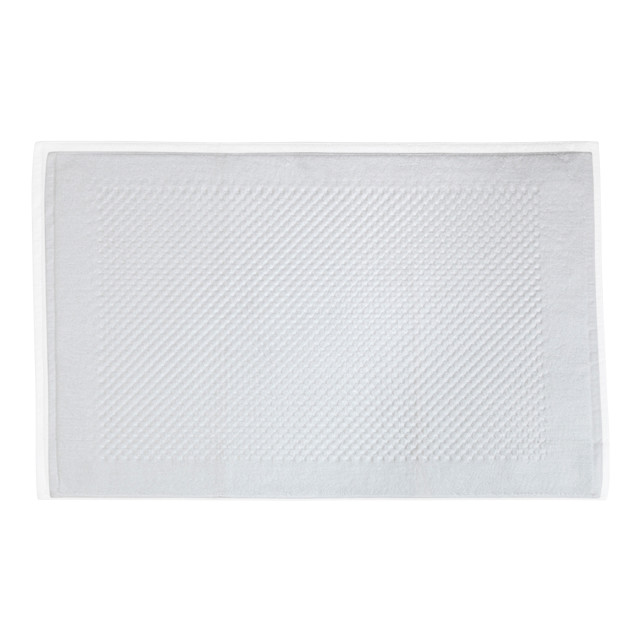 Terry Lustre Waffle Weave 525gsm Bath Mat, White