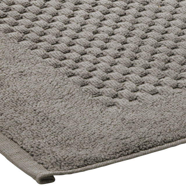 Terry Lustre Waffle Weave 525gsm Bath Mat, Cerment detail
