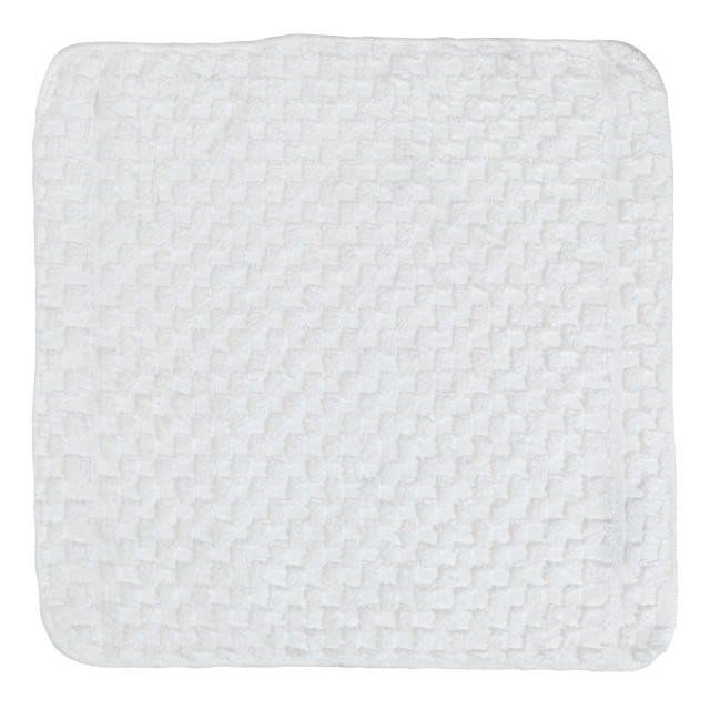 Terry Lustre Waffle Weave 525gsm Face Cloth, White