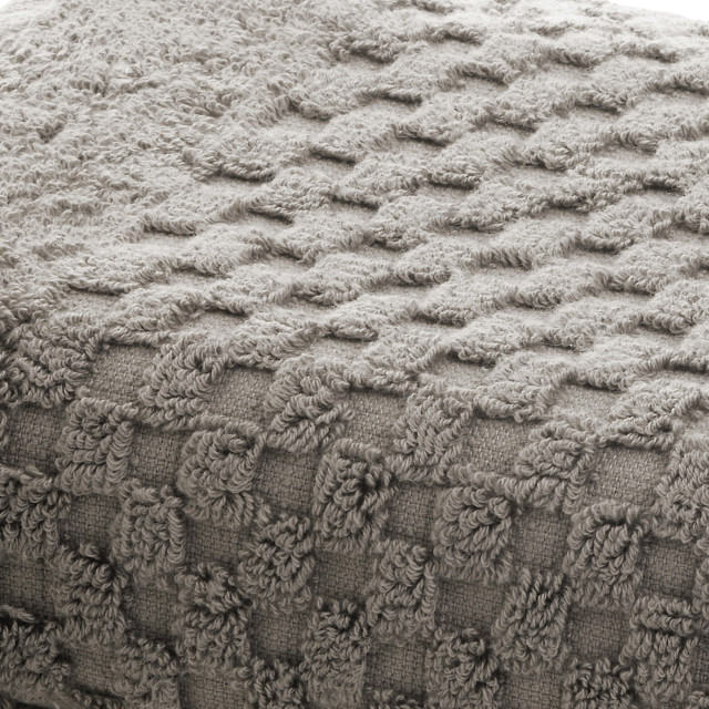 Terry Lustre Waffle Weave 525gsm Hand Towel, Cement