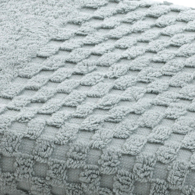 Terry Lustre Waffle Weave 525gsm Hand Towel, Eggshell Grey