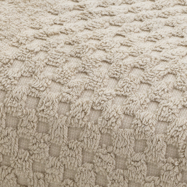 Terry Lustre Waffle Weave 525gsm Bath Sheet, stone