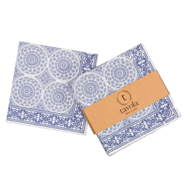 Packaging image of Tavola Shweshwe Biodegradable Paper Napkins, Pack of 25
