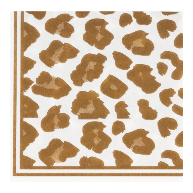 Tavola Leopard Biodegradable Napkins, Pack of 25 - Brown