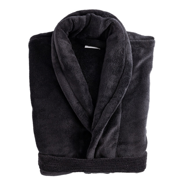 Pack Shot image of Club Classique Black Unisex Fleece Bathrobe