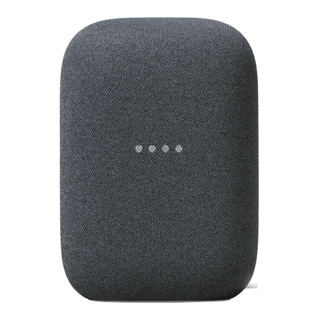 Front view of the Google Nest Audio Smart Speaker, Charcoal