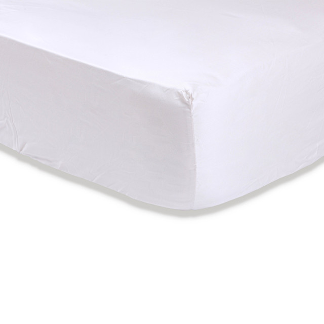 Linen Drawer 400 Thread Count Egyptian Cotton Standard Fitted Sheet, White