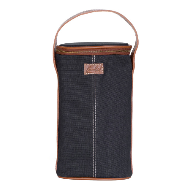 Luuks Daniel Canvas And Leather Wine Cooler, Black Pepper.