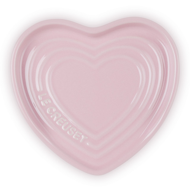 Le Creuset Heart Spoon Rest, 13cm - Shell Pink angle